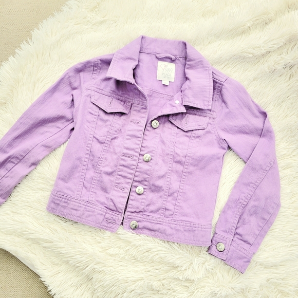 SOLD!🥳 SOLD!🥳 SOLD!🥳 SOLD!🥳
LAVENDER ✨️ Jean Jacket Girl's Size Medium - Picture 1 of 4